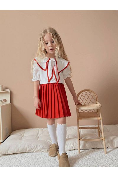 YARENKİDS Girl's Skirt Style Children's Suit