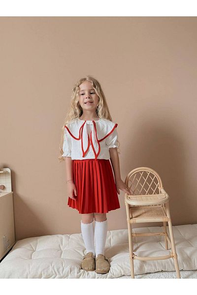 YARENKİDS Girl's Skirt Style Children's Suit
