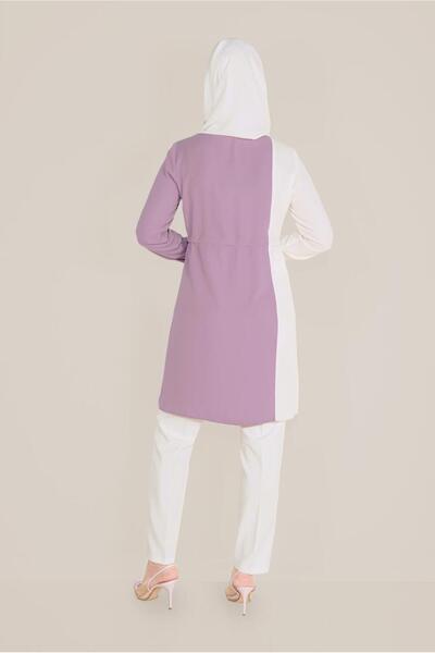 Alvina Cotton Waist with Latch Two Color Tunics 40560