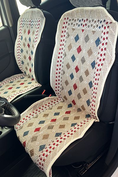 LUGMO Auto Cover Rug Μπροστινό και Πίσω Κάθισμα Σετ 3 Αντιιδρωτικό Λευκό