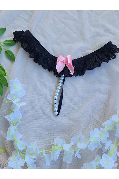 G&H UNDERWEAR String Thong Panties with Pearls