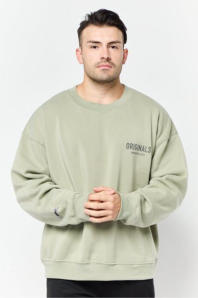 Originals by Brooklyn Cloth Men Sportswear Fit Long Sleeve Outdoor Sweatshirt, Sage Green