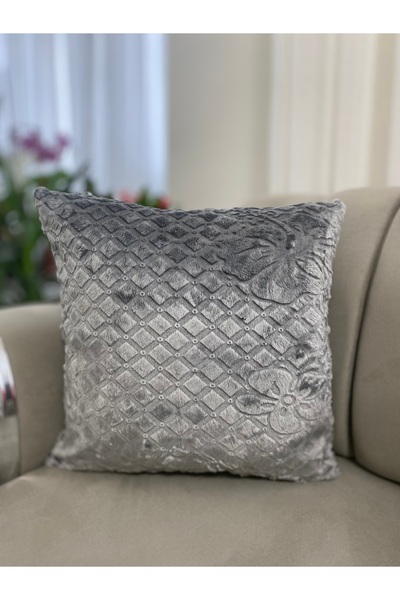 Parla Life Husa de perna moale de pluș de culoare gri 40x40 cm