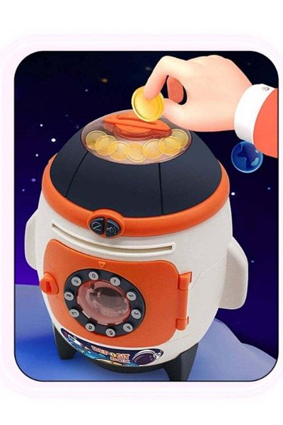 GENERAL Rocket-Shaped Kids Piggy Bank with Music and Lights