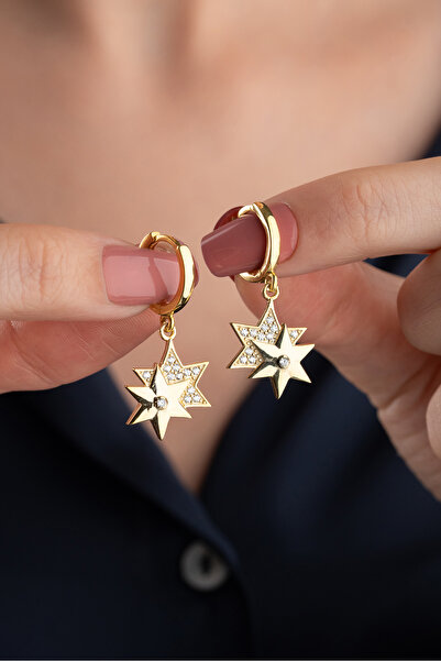 Silvano Jewelry 925 Ayar Gümüş Yıldız Küpe