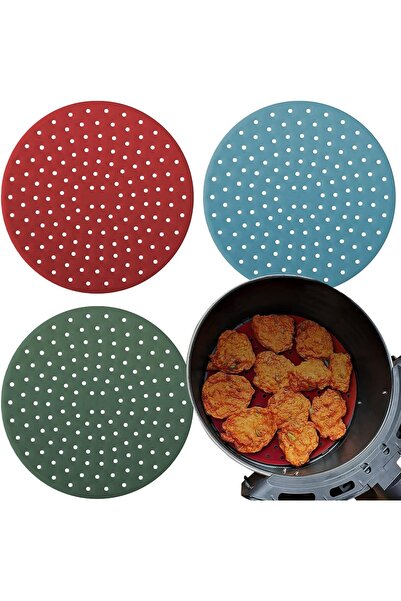 Logi سجادات مقلاة هوائية دائرية من السيليكون، آمنة وصحية، خالية من مادة BPA، ...