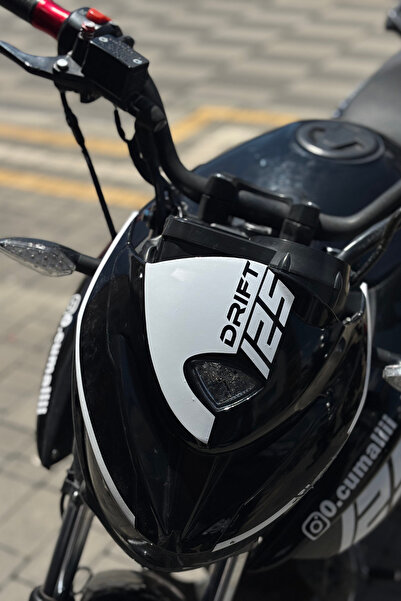 Banxtre Mondial Drift-L için Beyaz Drift 125 Kafa Sticker Etiket (1 Adet)