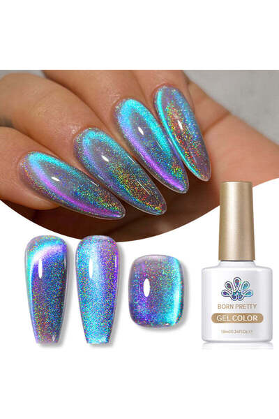 Born Pretty Laser Cat Magnetic Gel(Midnight)/Lazer Işıltısı Kedi Gözü Kalıcı ...