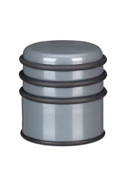 Relaxdays Dop de ușă din plastic și cauciuc, 8 x 7 cm, 800g, gri, Relaxdays