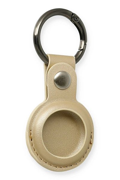 NewFace Airtag Keychain Leather Case - Gold Gnzrz