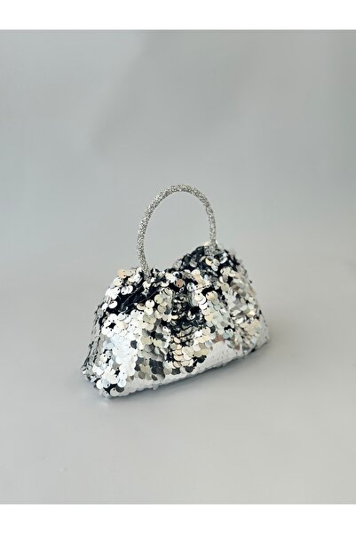 posst bag Срібна сумочка з паєтками для вечірнього вбрання