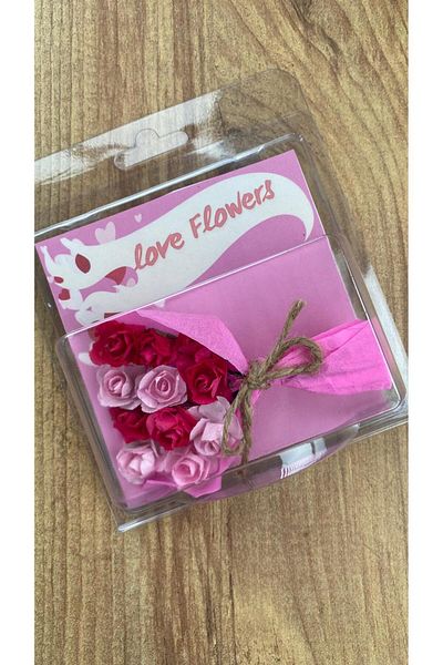 VANİSCE Love Flowers Pink Design Flower Bouquet, Lover, Friend Set of 2 Bracelets
