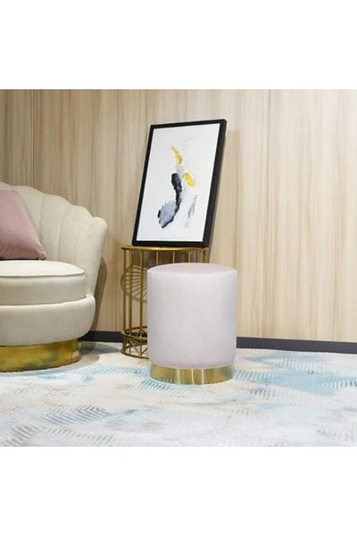 MAPLE HOME DECORATION Maple Home Velvet Seat Chair Stool Modern Accent Footstool Single Sofa Home Office Shop