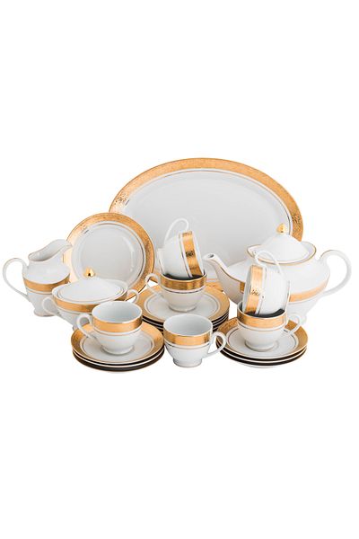 HIC Richvine 24-Piece Porcelain Tea Set for 6 People