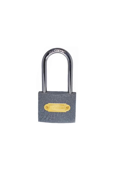 Belle Fusion Eco Gray Cast Long Hook Padlock 50mm