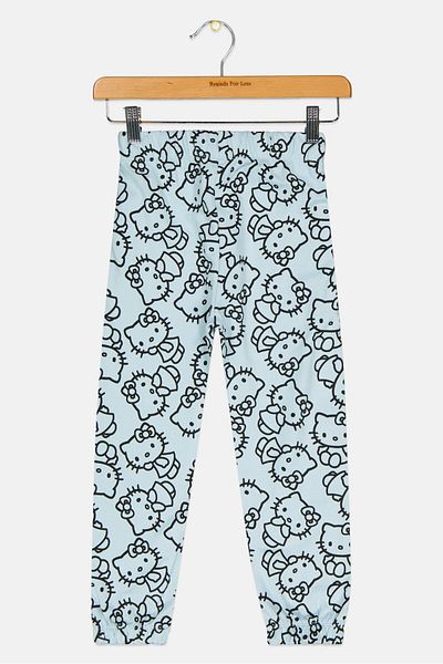 Hello Kitty Kids Girl Graphic Print Jogger Pants, Multicolor