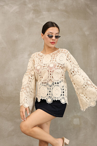 DM DİLAN MODA Women's Crochet Bluz