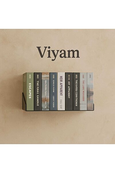 VİYAM Minimalist Kitaplık Dekoru, Modern Metal Yüzen Raf, Minimalist Duvara Monte Kitaplık