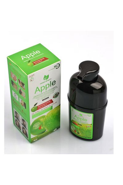SAADA BAUTY Natural Black Dye Shampoo, Ammonia-Free, Green Apple Extract, 240ml