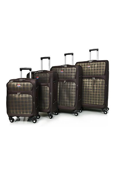MORANO Murano 4-Piece Suitcase Set, 32/28/24/20 Inch, Durable Canvas