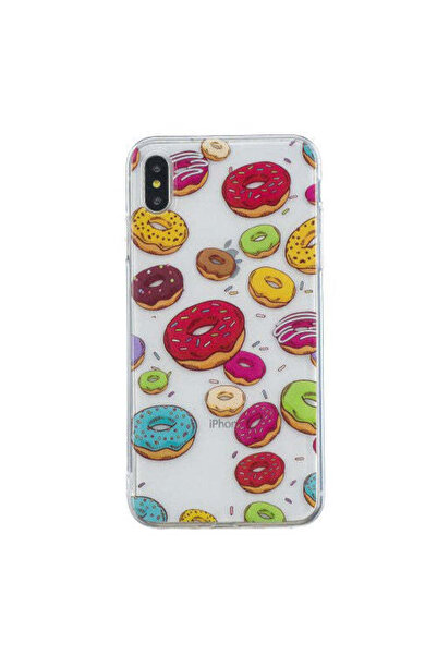 REDz Accessories Carcasă compatibilă cu modelul iPhone XS Max Donuts, rezistentă la șocuri