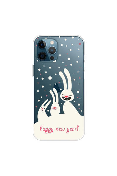 REDz Accessories Carcasă de Crăciun compatibilă cu modelul iPhone 12 Happy Ne...