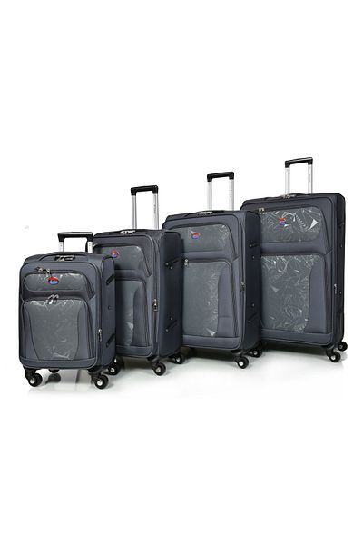MORANO Murano 4-Piece Suitcase Set, 32/28/24/20 Inch, Durable Canvas