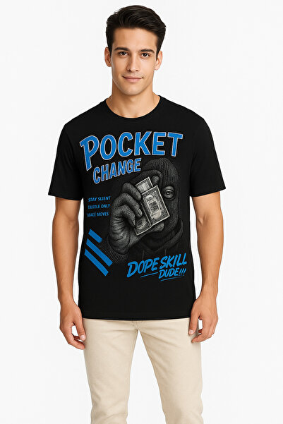 LAND MODA Ανδρικό μπλουζάκι με κοντό μανίκι από 100% βαμβάκι, κομψό street st...