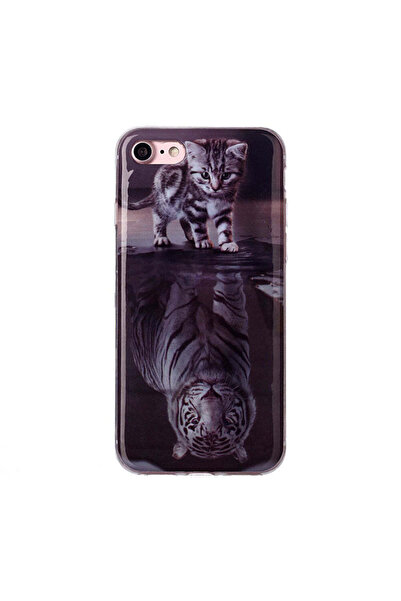 REDz Accessories Carcasă compatibilă cu iPhone 7/8/SE2 model Tiger Soul, sili...