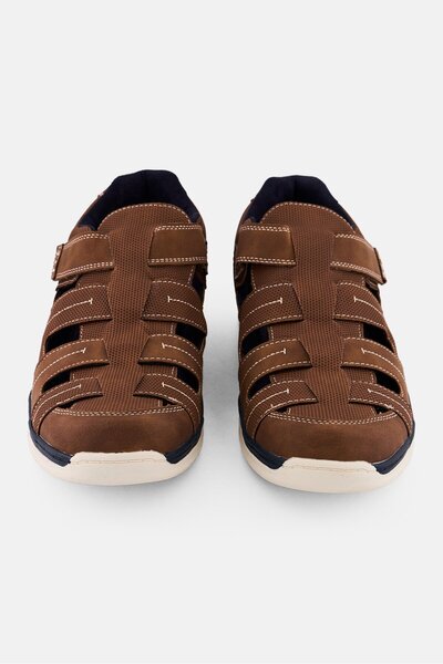 English Laundry Men Velcro Closure Casual Shoes, Brown