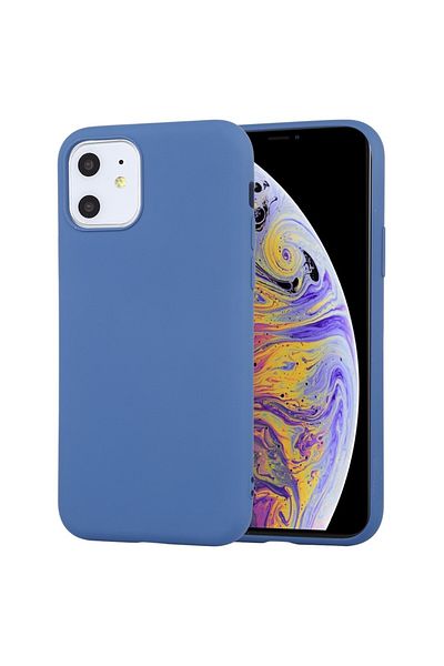 REDz Accessories Carcasă din silicon compatibilă cu iPhone 11, albastră, seria Colorful, model din silicon lichid, de la Mutural