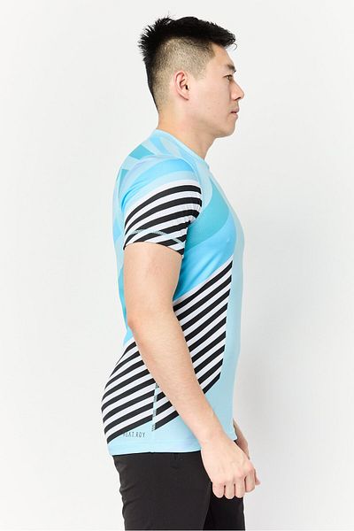adidas Men Sportswear Fit Short Sleeves Training T-Shirts, Turquoise