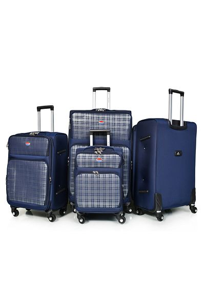 MORANO Murano 4-Piece Suitcase Set, 32/28/24/20 Inch, Durable Canvas