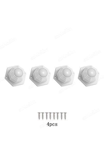 Choice 4Pc white nylon 4Pcs Furniture Casters Wheels Self Adhesive Heavy Duty Pulley Stainless Steel Nylon