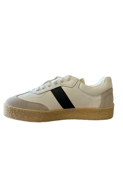 Lufian Γνήσιο δέρμα Comfort Σόλα Lace Up Casual Sneaker Παπούτσια Λευκά