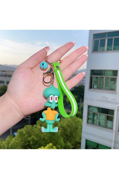 Choice 4 SpongeBob Creative Cute Soft Plastic Doll PVC Keychain Car Keychain Pendant Small Gift Doll Machin