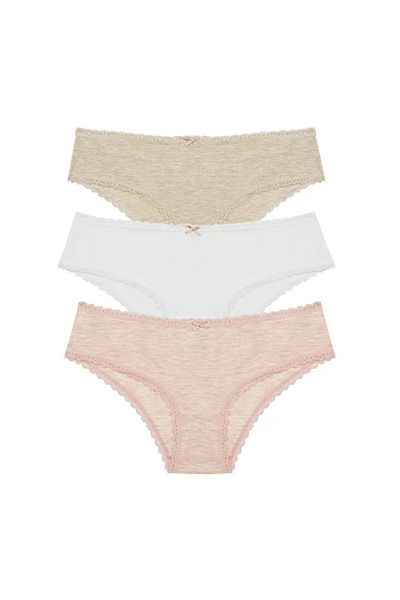 Penti Daily Lace 3-Pack Beige Hipster Panties