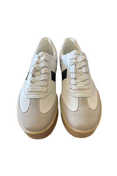 Lufian Γνήσιο δέρμα με κορδόνια casual sneaker Λευκά ανδρικά παπούτσια