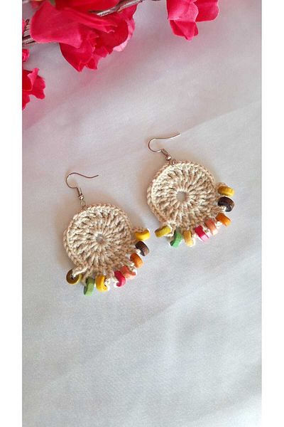 SOUL BY A&B Hand Knitted Earrings Colorful Bead Detailed Earrings