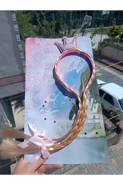 EMKSHOP إكسسوار زي الأميرة إلسا لشعر الأميرة المجمدة على شكل قلب للفتيات