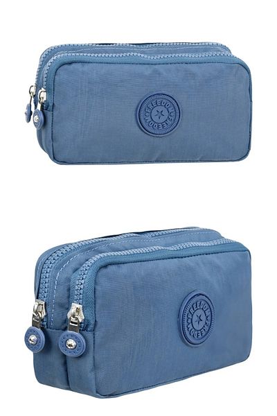 Alfa MEC Crinkle Fabric Double Compartment Pencil Holder Pencil Case