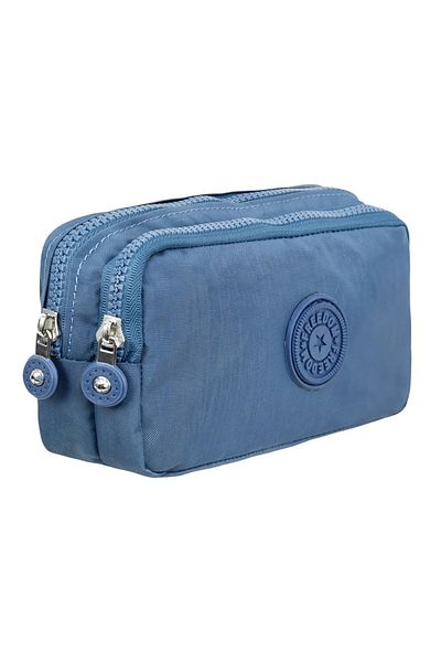 Alfa MEC Crinkle Fabric Double Compartment Pencil Holder Pencil Case