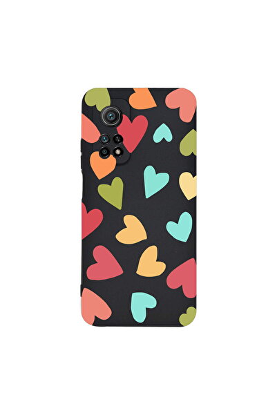 PrintiFy Xiaomi Mi 10t Pro ile Uyumlu Tropikal Kalpler (0214b) Tasarımlı Siyah Lansman Kılıf