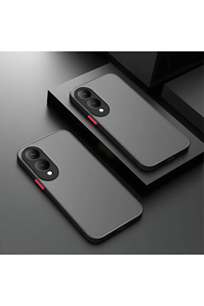 Fibaks Samsung Galaxy S25 Edge Kılıf Mat Parmak Izi Yapmaz Kamera Korumalı Renkli Tuşlu Sert Silikon Kapak