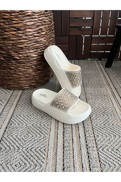 Behtah Kundura High Thick Soled Slide Slippers Garden Beach Pool Sea Summer Daily Slippers