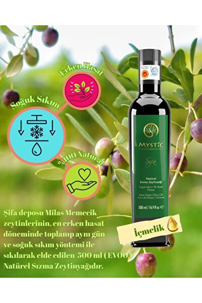 Mystic Naturel Sızma Zeytinyağı Şifa 500 ml