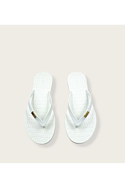 Tkees White Color Flip Flop Women's Flip Flops Beach Slippers