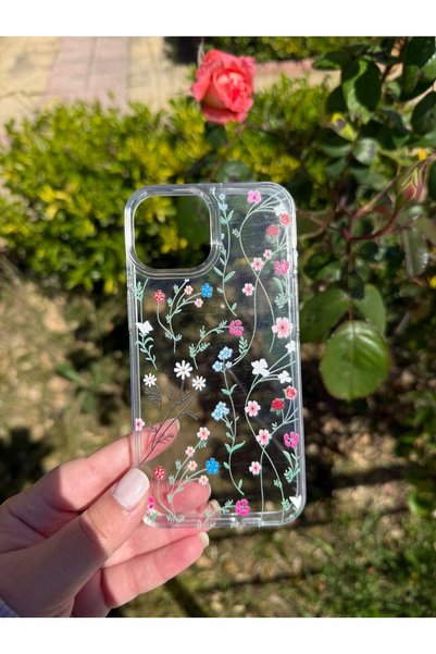 CASABLANCA iPhone 15 Compatible Flower Patterned Phone Case, Cover