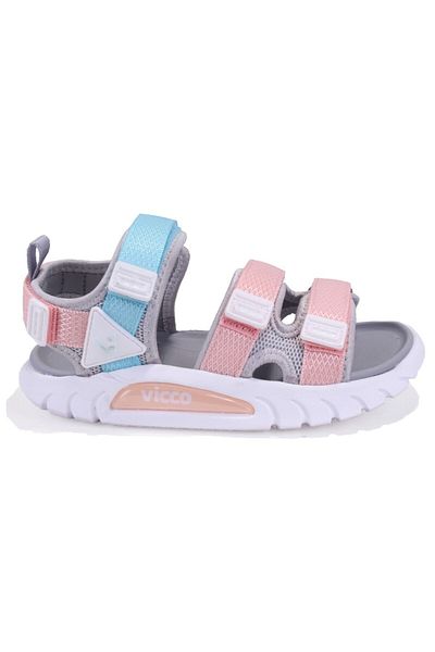 Vicco Cube 332F25Y212 Gray Pink Orthopedic Daily Girl's Sports Sandals
