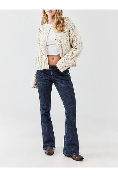 september island Low Waist Dark Navy Flare Jeans